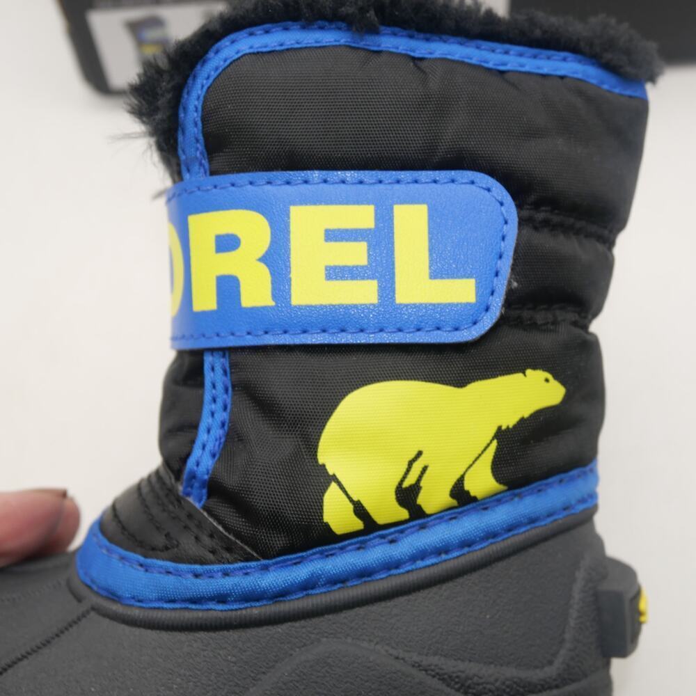 NEW Sorel Snow Commander Winter Boots Black Blue Toddler Baby Little Kids 4 - Picture 7 of 11
